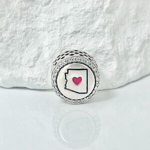 Pandora Arizona map Bead Charm S925 Silver Charm